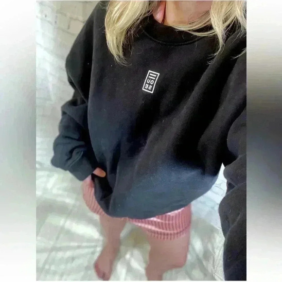 HOUSE iD Pullover Black Crewneck Sweatshirt Adult Size S oversized relaxed urban - Picture 2 of 16